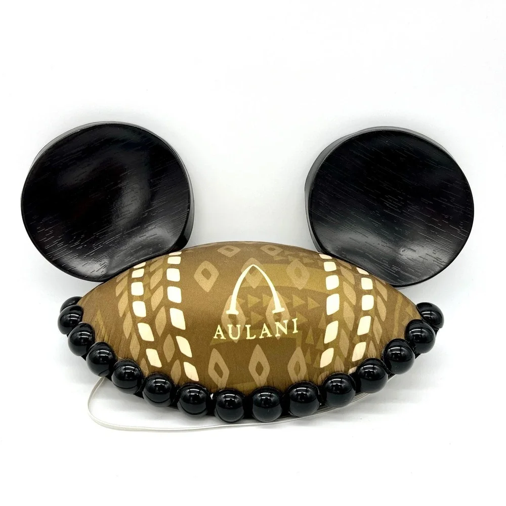 Disney Aulani Mickey Mouse Ears Headband‎ Souvenir Black Beads Brown Kukinut